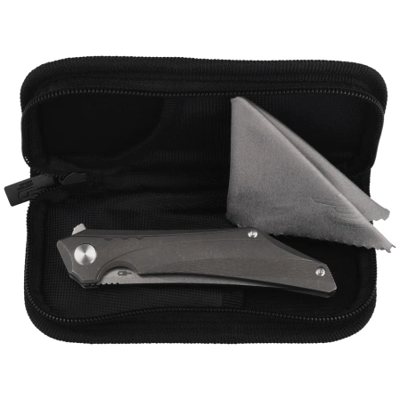 Bestech Kamoza Dark Grey/Titanium, Stonewashed M390 by Kombou Knife (BT1911A)
