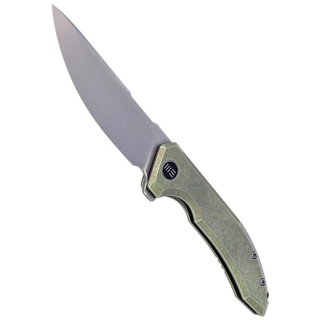 WE Knife Quixotic Green Titanium, Silver Bead Blasted CPM 20CV (WE21016-4)
