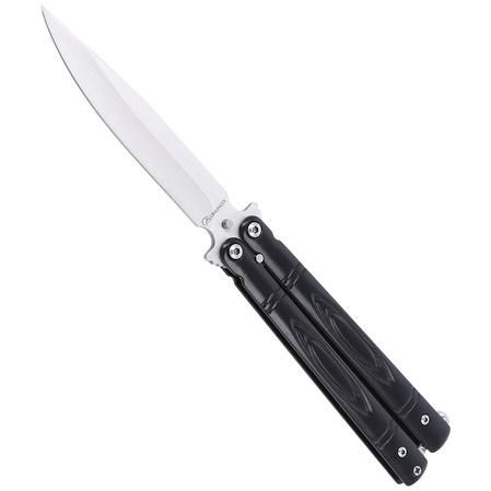 Nóż składany motylek Martinez Albainox Balisong Black Steel, Satin Finish (02152)