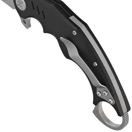 Nóż składany Kubey Wrath Black G10, Beadblasted 14C28N by MUZI Design (KU261A)