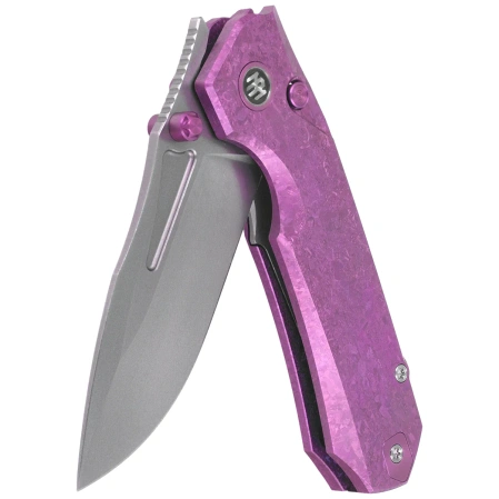 Remette Rhino Knife Pink Crystallized Titanium, Pearlescent M390 (RNTB1)