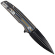 Bestech Knife Fin Black / Blue / Brown G10, Black Stonewashed 14C28N (BG34D-3)