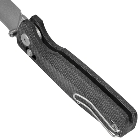 Nóż składany Bestech Slasher Black Micarta, Stonewashed D2 (BG56A-1)