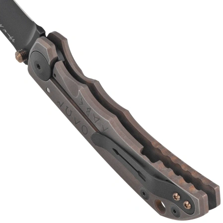 Spartan Blades Harsey Folder ''Spartan Battle'' Titanium, Black PVD MagnaCut