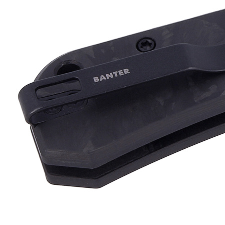 WE Knife Banter Marble Carbon Fiber, Black Stonewashed CPM S35VN by Ben Petersen (2004H)