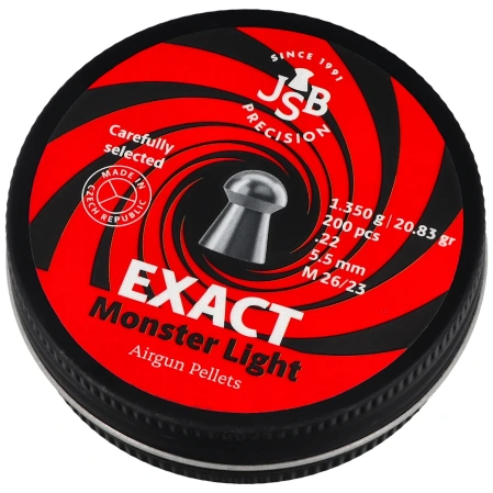 JSB Exact Jumbo Monster Light Pellets 5.52 mm, 200 pcs (546088-200)