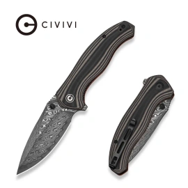 Nóż składany Civivi Vyrent Black-Tan-Orange G10, Damascus (C25037B-DS1)