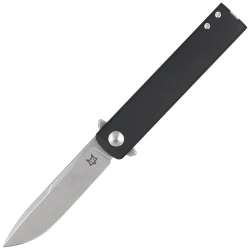 Fox Chnops Tactical Knife Black G10, Stonewashed Hybrid Cryo by Raven Knives Design (FX-545 G10BSW)