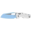 Microtech MSI S/E Knife Cerakote White Tri-Grip Polymer, Sky Blue M390MK by Tony Marfione (210T-1PMCWH-Y7)