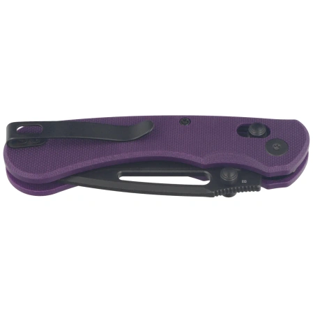 Kubey Stalker Knife Purple G10, Blackwashed D2 by Johan Jordaan (KU504D)