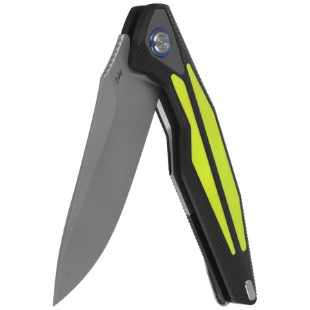 Rike Knife Tulay Black / Fluorescent Green Inlay, Matted 154CM (RK-TULAY-BFG)