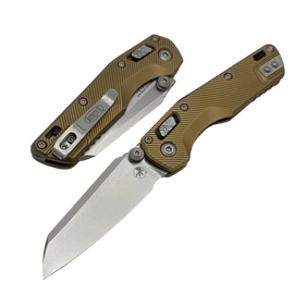 Nóż składany Microtech MSI Ram-Lok Mini S/E Tan Fluted Aluminium, Stonewashed M390MK by Tony Marfione (210M-10FLTA)