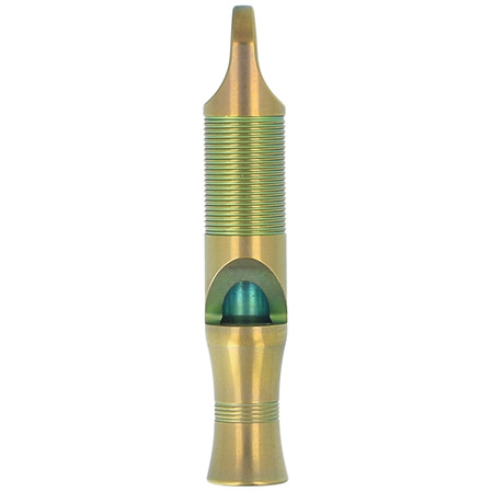We Knife Whistle Green Titanium with Brown Paracord (A-05CP)