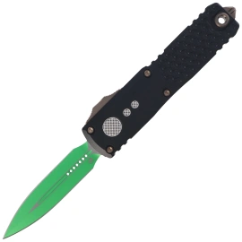 Nóż automatyczny OTF Microtech UTX-85 Gen IV D/E Signature Jedi Master Aluminium, Green M390MK by Tony Marfione (12324-1JM)