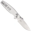 Kizer Khamsin Knife Silver Aluminum, Satin Nitro-V by Maksim Epifantsev (V3791A3)