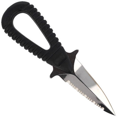 MAC MicroSub Diving Knife Black ABS, Mirror W 1.4060
