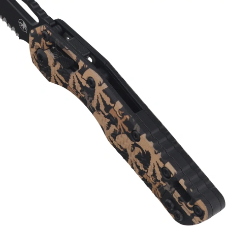 Microtech MSI Ram-Lok S/E Knife Claw Burst Camo Polymer, Black P/S M390MK by Tony Marfione (210T-2PMCWC-Z4)