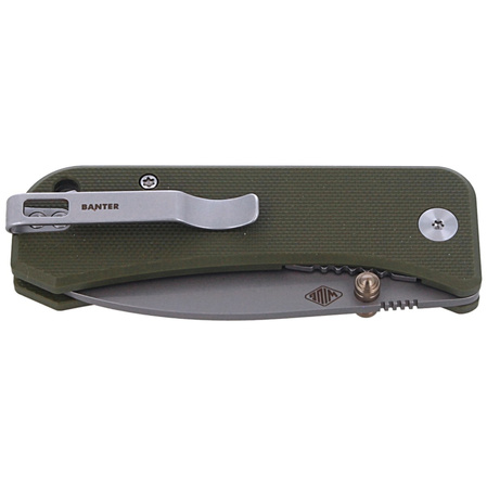 Nóż składany WE Knife Banter Green G10, Stonewashed CPM S35VN by Ben Petersen (2004D)