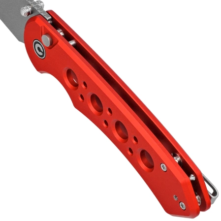 Civivi Pragma Prime Knife Red Aluminum, Stonewashed 14C28N (C24067-2)
