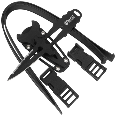 Nóż nurkowy MAC Apnea 9 BE Black Skeletonized, Black PTFE W 1.4060