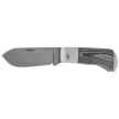 Kizer Trestle D Knife Silver Aluminum / Black Norplex UltreX Micarta, Stonewashed Nitro-V by Azo (V3760A1)