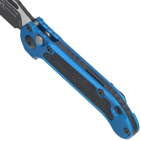 Microtech LUDT Gen III S/E Automatic Knife Blue Aluminum, Black M390MK by Tony Marfione (1135-1BL)