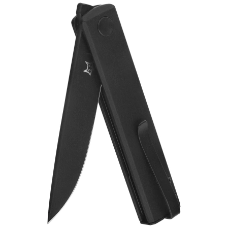 Fox Chnops Knife Black Aluminum, Black Top Shield Becut by Riccardo Gobbato (FX-543 ALB)