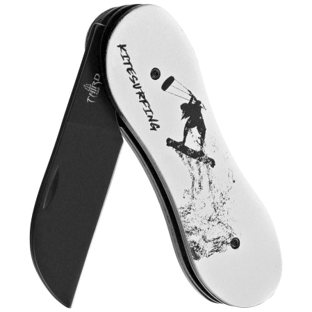 Nóż składany Third Decor Habitat N119K Double-Sided 3D Kitesurfer Blank Aluminium, Black 420/Titanium (TH-N119K)