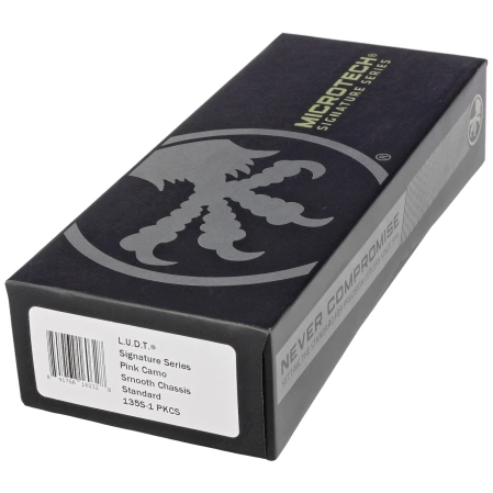 Nóż automatyczny Microtech LUDT S/E Signature Pink Camo Aluminium, Black M390 by Tony Marfione (135S-1PKCS)