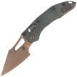 Microtech M-Stitch Ram-Lok S/E Marfione Select Knife Slab Side Antique Green Titanium, Bronze HW, Stonewashed M390MK by Borka Blades and Tony Marfione (169MRL-13MS1)