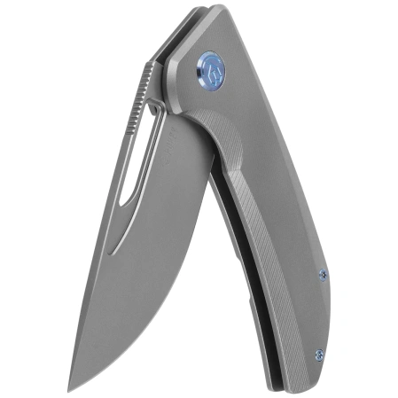 Nóż składany Kubey Hyperion Micro Milling Lines Titanium, Sandblasted CPM S35VN by Jelly Jerry (KB368G)
