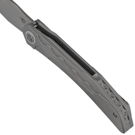Nóż składany Bestech Samari Grey Titanium, Bead Blasted/Stonewashed M390 by Kombou (BT2009A)