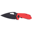 Kubey Knife Coeus Red G10, Dark Stonewashed D2 (KU122H)