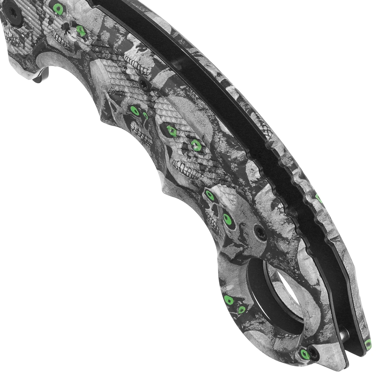 カランビット　42 Herbertz CJH Karambit Knife Skulls ABS, Black 420 (ART000137