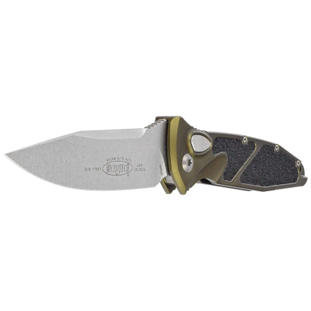 Nóż automatyczny Microtech Socom Elite Auto S/E OD Green Aluminium, Stonewashed M390 by Tony Marfione (160A-10OD)