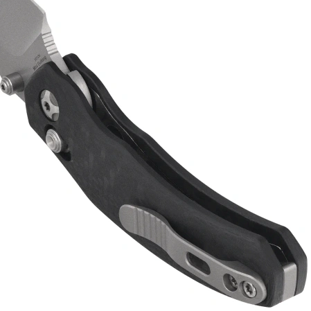 Kizer Mini Bulldog Knife Carbon Fiber, Stonewashed S45VN by O.SHO (Ki3672SA3)