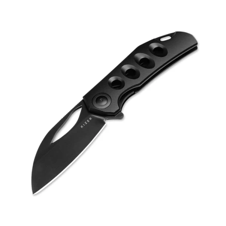 Nóż składany Kizer Hawk Black Titanium, Polished Black DLC M390 by Carlos Elstner (Ki4683A1)