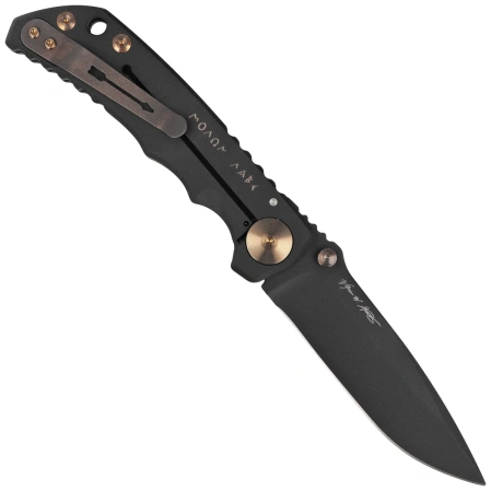 Spartan Blades Harsey Folder ''Gold Logo'' Titanium, Black PVD MagnaCut