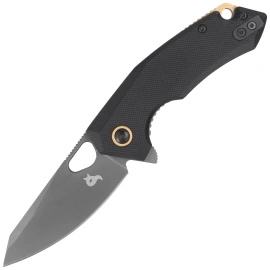 BlackFox The Corner Knife Black G10, Grey Titanium 10Cr15CoMov (BF-787 G10B)