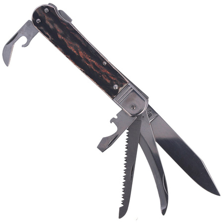 Mikov Fixir Hunting Folding Knife, Imit. Dear Stag (232-XH-5 KP)