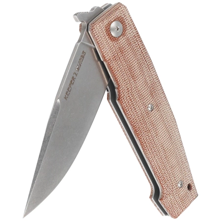 Nóż składany Viper Keeper 2 Natural Canvas Micarta, Stonewashed Elmax by Fabrizio Silvestrelli (V6000CN)