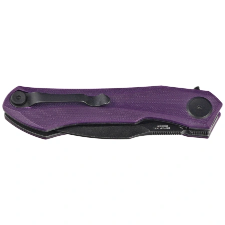 Bestech Ivy Purple G10, Black Stonewashed 14C28N by Ostap Hel (BG59G)