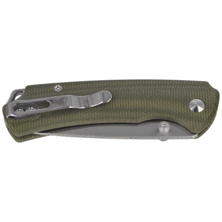 Kizer T1 BD Knife Olive Green Micarta, Satin Nitro-V by Uli Hennicke (V3490.2BA1)