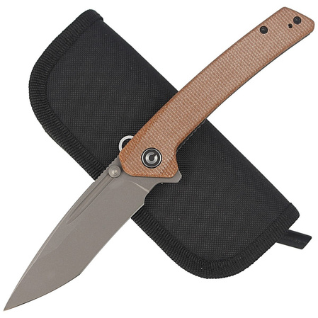 CIVIVI Keen Nadder Brown Micarta, Gray Stonewashed (C2021B)