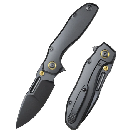 Remette TwoFace Knife Black DLC Titanium, Black DLC M390 (DSTF-D)