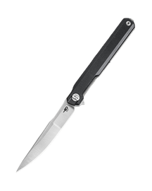 Bestech Duoz Knife Black G10, Satin 14C28N by Ostap Hel (BG65A)