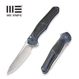 WeKnife 702XI LE No 148/150 Blue Integral Titanium/Shredded Carbon Fiber, Satin M390 (WE07B-1)