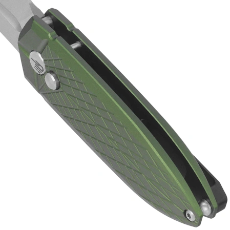 Bestech QUQU Knife Green Aluminum, Satin 14C28N by Gogo (BG57B-2)