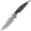 Rike Knife Viper 2 Gray Titanium / Gold Carbon Fiber, Satin M398 by Richard Wu (RK-Viper 2-A P/GCF)