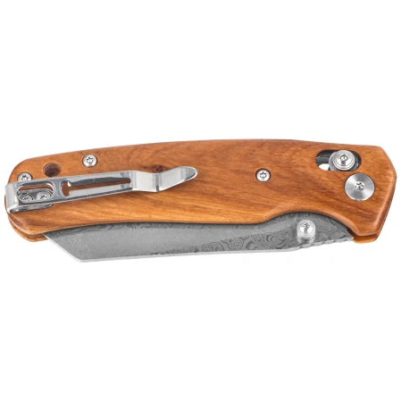 Nóż składany Bestechman Cicada's Wing Olive Wood, Damascus (BMK06-W-2)